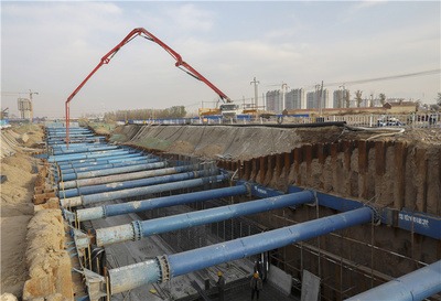河北宣化 地下綜合管廊工程熱火朝天，城市“動(dòng)脈”建設(shè)正酣